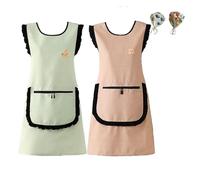 Generico Grembiule Maestra Asilo Universal Grembiule da Lavoro Grembiule Pulizie Grembiule Scuola Infanzia per Cottura Giardinaggio Pittura BBQ Bar Panettiera (D)