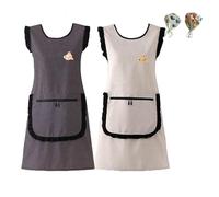 Generico Grembiule Maestra Asilo Universal Grembiule da Lavoro Grembiule Pulizie Grembiule Scuola Infanzia per Cottura Giardinaggio Pittura BBQ Bar Panettiera (E)