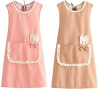 Generico Grembiule Maestra Scuola Infanzia, 2 Pezzi, Grembiule da Lavoro in Tela Traspirante Anti-Macchia, Resistente per Cucina, Pittura, BBQ, Casa, Lavoretti Artistici, Taglia Unica (35,4x36,6 in)