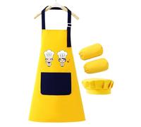 Genérico Grembiule Per Bambini,Babi Regolabile,Grembiule Arte Per Bambini - Per Età 2-12 Artigianato Cottura Pittura Aula Scuola Asilo Casa Cucina Giardino, giallo, Consulte la descripción