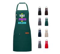 Generico Grembiule personalizzato con logo testo fotografico, grembiule da barbecue per uomo, grembiule da cucina per uomo e donna, grembiule da cucina per barbecue, bar, caffetteria #7