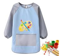 Generico Grembiule Pittura Bambini 1-3 Anni | Grembiule Artistico per Bambini Piccoli,Con Maniche Lunghe Per Giardinaggio Pittura Cucina Asilo Nido E Scuola