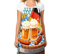 Genérico Grembiule Tedesco - Set Stampa Del Festival Della Birra,Costume Da Grembiule Per Festa Tedesca | Per Uomini Donne Coppie Cosplay BBQ Cucinare Cuocere, 10, Consulte la descripción