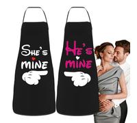 Genérico Grembiuli per coppie, grembiuli per coppie divertenti | da donna per cucinare 2 pezzi - Grembiule domestico per, grembiuli da cucina per donne e uomini, con cinturino fit