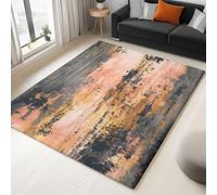 Generico Grigio Rosa Grandi Tappeti Stile Urbano Texture Scarabocchiata Morbido Pelo Corto Tappeto, Antiscivolo antimacchia Tappeto per Soggiorno Camera da Letto Ufficio Sala 140 x 200 cm