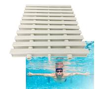 Generico Griglia di Scarico per Piscina Premium - 18x100 cm, 15 Pezzi, Design Resistente con giunzioni Bianche per Piscine Fuori Terra e docce da Balcone, Soluzione efficiente per Il drenaggio dell'a