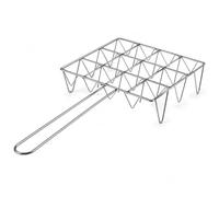 Generico Griglia per carciofi arrostiti 26x35,5 cm 12 posti in Acciaio, graticola Barbecue con Manico Lungo Pieghevole, Ideale per carciofi, Verdure e grigliate su Brace e Carbone