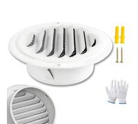Generico Griglia Resistente Griglia Resistente alle 75mm-200mm Presa d'Aria Rotonda A Parete in Acciaio Inox, Coperchio di Ventilazione Griglia Tonda da Incasso, per Residenza(75mm/2.8in)