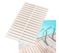 Generico Griglie di Troppo Pieno per Piscine e docce, 25x100 cm, Confezione da 10 Pezzi - Soluzione di drenaggio dell'Acqua Resistente per Piscine Fuori Terra, passerelle, balconi e terrazze.