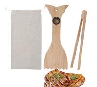 Generico Grill Scraper Wood, BBQ Cleaning Tool, Natural Portable Scraper with Bottle Opener, Dad, Husband, Smokers, Outdoor BBQ Activities