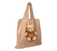Generico Grocery Shopping Bags, Foldable Plush Animal Tote, Lightweight Handbag with Keychain, Reusable Eco Bag, Ideal for Girls, Women, Travel, Work, Market, Beach, Camping, Vacation