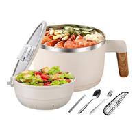 Generico Große Suppentasse Für Mikrowelle - 2-in-1 Pasta- & Nudelschüssel | Mikrowellengeeigneter Suppenbecher, Haferbrei, Gumbo & Salat | Praktisches Mikrowellen-Geschirr Mit Deckel