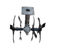 Generico Gruppo Zappette per Decespugliatore Motozappa Fresa Motozappa ingranaggio da 9 Denti e Tubolare Ø26 mm Area di Lavoro 240mm Motocoltivatore