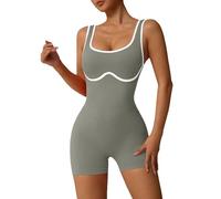 Generico Guaina Pancia Piatta Guaine Contenitive Cosce Tute Corte Casual Da Clubwear Tute Senza Maniche Da Donna Sexy A Maniche Lunghe Donna Vita Alta Modellante Pancera Post Parto Grey L