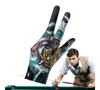 Generico Guanti da Biliardo per Mano Sinistra - Guantini con 3 Dita per Mancini - Sportivi Regolabili Elastici Per Stecca Adatti A Ciclisti Golf Uomini Donne Ragazzi Genitori