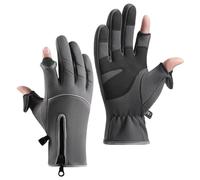 Generico Guanti da Ciclismo Invernali - Guanti da Sci a 2 Dita Aperte con Touchscreen | Caldi Impermeabili Antiscivolo per Uomo, Lavoro all’Aperto, Sci, Escursionismo, Snowboard, Clima Freddo