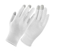 Generico Guanti da esterno estivi con dita intere da uomo Protezione solare Touch screen antiscivolo Guanti da ciclismo da guida(White-Man)