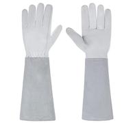 Generico Guanti da giardinaggio lunghi in pelle di pecora - Guanti resistenti all'usura, anti-spine e anti-taglio for la potatura delle rose e la protezione del lavoro(XL)
