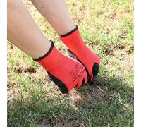 Generico Guanti da Lavoro 12 PCS Rosso e Nero 9 / l,Commercio e Industria,Attrezzature protettive,Guanti di protezione-42020694