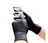 Generico Guanti da lavoro multiuso in nitrile - 8,0 g, guanti di sicurezza antiscivolo e impermeabili Diamond for uso meccanico, industriale e di riparazione(50pcs black,L)