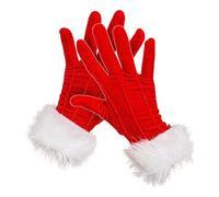 Generico Guanti Di Babbo Natale,1 Paio Di Per Feste In Velluto - Guanti Da Donna Per Costume Di Babbo Natale | Per Adulti Adolescenti Celebrazione Festa Nuovo Anno Carnevale Fotografia
