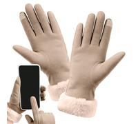 Generico Guanti Donna - Attrezzatura Da Sci Calda Con Touchscreen - Guanti da Guida per Donna,Per Camminata, Escursionismo, Pendolarismo, Ciclismo, Guida, Viaggio Quotidiano, Casa E Interno