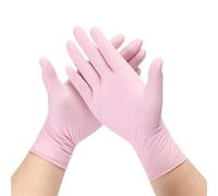 Generico Guanti in nitrile neri e rosa da 20/50/100 pezzi - Multiuso for la pulizia della casa, il lavaggio dei piatti, la nail art e la cura degli animali domestici(Pink 20PCS,XL)