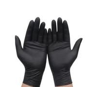 Generico Guanti in nitrile neri e rosa da 20/50/100 pezzi - Multiuso for la pulizia della casa, il lavaggio dei piatti, la nail art e la cura degli animali domestici(Black 50PCS,XL)