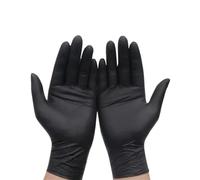 Generico Guanti in nitrile neri e rosa da 20/50/100 pezzi - Multiuso for la pulizia della casa, il lavaggio dei piatti, la nail art e la cura degli animali domestici(Black 20PCS,M)