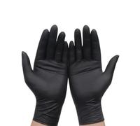 Generico Guanti in nitrile neri e rosa da 20/50/100 pezzi - Multiuso for la pulizia della casa, il lavaggio dei piatti, la nail art e la cura degli animali domestici(Black 100PCS,XL)