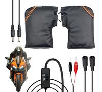 Generico Guanti invernali riscaldati-12 V Matematica impermeabile e ricaricabili, guanti termici a batteria | sterzo in moto moto per, giardinaggio, pendolarismo, avventura all'aperto