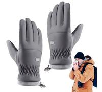 Generico Guanti Invernali Uomini, Guanti Touchscreen Impermeabili per il Freddo, Mittens Antiscivolo Isolati Regolabili per Corsa Trekking Sci sulla Neve