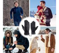 Generico Guanti Invernali Uomini | Guanti Uomini Antipioggia Touchscreen per Freddo | Mittens Antiscivolo Isolati Regolabili per Corsa Trekking Sci sulla Neve