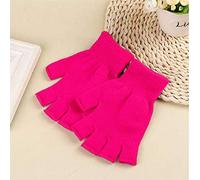 Generico Guanti Lunghi Raso Mitten maglia metà dita Unisex caldo inverno senza dita Gloves Adult Crochet Gloves Guanti In Lana Donna (Hot Pink, One Size)