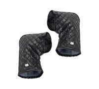 Generico Guanti Manubrio Moto - Pelle PU + Velluto 32x24cm | Moffole Inverno Impermeabili Per Scooter, Bici E Motociclette | Copri Manopole Termici Spessi Per Guida Al Freddo E Cicloturismo