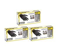 Generico Guanti Nitrile Nero Reflexx N81, Guanti Monouso Nitrile (100/300/1000 Pezzi) Guanti Usa e Getta per Alimenti, Uso Ho.Re.Ca. (300 Pezzi, Taglia XL)