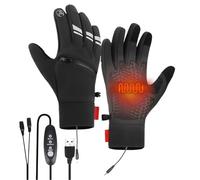 Genérico Guanti riscaldati, guanti elettrici, impermeabili, riutilizzabili, per touch screen, guanti termici portatili, per caccia, campeggio, calcio, golf, lavoro, moto, attività all'aperto, sci