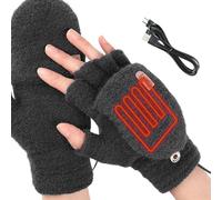 Generico Guanti Riscaldati,Muffole Calde Invernali - 5V USB Muffole Riscaldate Invernali per Spalatori di Neve, sul Ghiaccio, Giardinaggio, Autisti Consegne, Viaggio, Attività All'aperto,