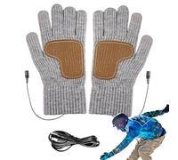 Genérico Guanti riscaldati per gli uomini,Regolabile 3 Temperature Touch Screen,Guanti elettrici con batteria USB per il calore - per gli uomini all'aperto ciclismo caccia inverno