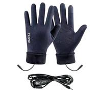 Generico Guanti Riscaldati Ricaricabili - Guanti Invernali Riscaldati USB - Touchscreen 3 Livelli di Calore per Ciclismo Sci Corsa Escursionismo Sport Invernali Guida Motociclismo