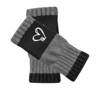 Genérico Guanti senza dita caldi, guanti da esterno con ricamo a cuore e sartoria, mezza guanto in tessuto - per escursionismo, moto, spostamenti