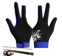 Generico Guanto da biliardo per piscina - Poliestere 19,5 cm | Guanto da piscina per mano sinistra antiscivolo a 3 dita | da stecca leggero multiuso | Gioco di allenamento per la pratica dello i