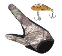 Generico Guanto da da pesca | Guanto antiscivolo per donna che pesca | a due dita, protezione per le dita per esplorare, pescare, fotografare, andare in bicicletta