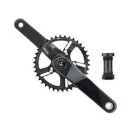 Generico Guarnitura for Mountain Bike in Fibra di Carbonio, Corona a Montaggio Diretto a 3 bulloni, pedivella for Bicicletta da 170 mm, ASSE 29 for Movimento Centrale Dub(Crank-DUBM68-34T)