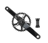 Generico Guarnitura for Mountain Bike in Fibra di Carbonio, Corona a Montaggio Diretto a 3 bulloni, pedivella for Bicicletta da 170 mm, ASSE 29 for Movimento Centrale Dub(Crank-DUBM68-32T)