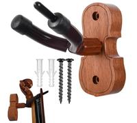 Generico Guitar Hanger Hooks - Mahogany Wall Guitar Hanger | Violin Hook | Strong Load-Bearing Mount | Load-Bearing Guitaar Mounts For, Viola, Ukulele, Violin & Other String Instruments