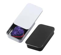 Generico Guitar Pick Holder Box 2-Piece Metal Storage Cases with Plectrums | Guitar Pick Holder Case for Adults Youth Music Lovers Musicians Guitarists Home Studio Concerts Musicians