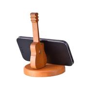 Generico Guitar Shaped Cell Phone Stand - Musical Instrument Holder | Solid Resin Desktop Mount with Adjustable Support Feature, Home Office Category Accessory for Desk Shelf Smartphone Display Use
