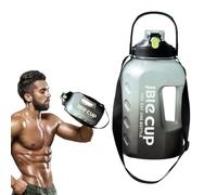 Generico Gym Water Bottle, 3L Large Motivational Water Tumbler with Times to Drink, Leakproof with Straw and Handles, Reusable Container for Outdoors Indoors, 151529cm