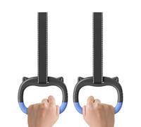 Generico Gymnastics Ring - ABS, 4.72in Workout Attachment Adjustable | Heavy-Duty Exercise Rings with Straps, Fitness Training Equipment for Home, Backyard, Playground, Calisthenics, Pull-up Bars